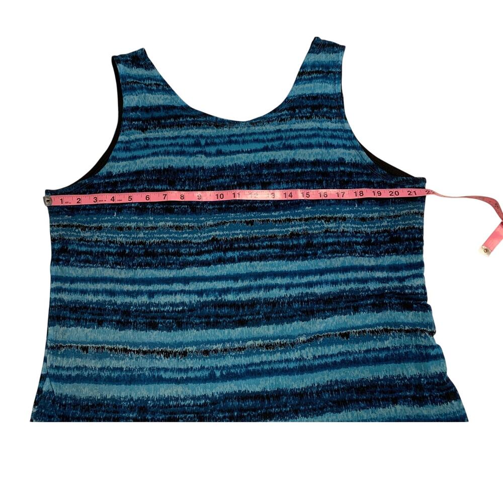 Travelers By Chico Size 3   16-18 2 tone Blue and Black Stripe Sleeves